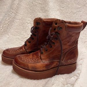Bed Stu Elisha Moto leather lace up boots